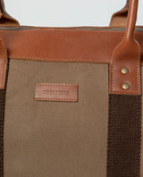 Accessory Fit: Men's Cotton-Leather Briefcase - Brown 002G010 - 3