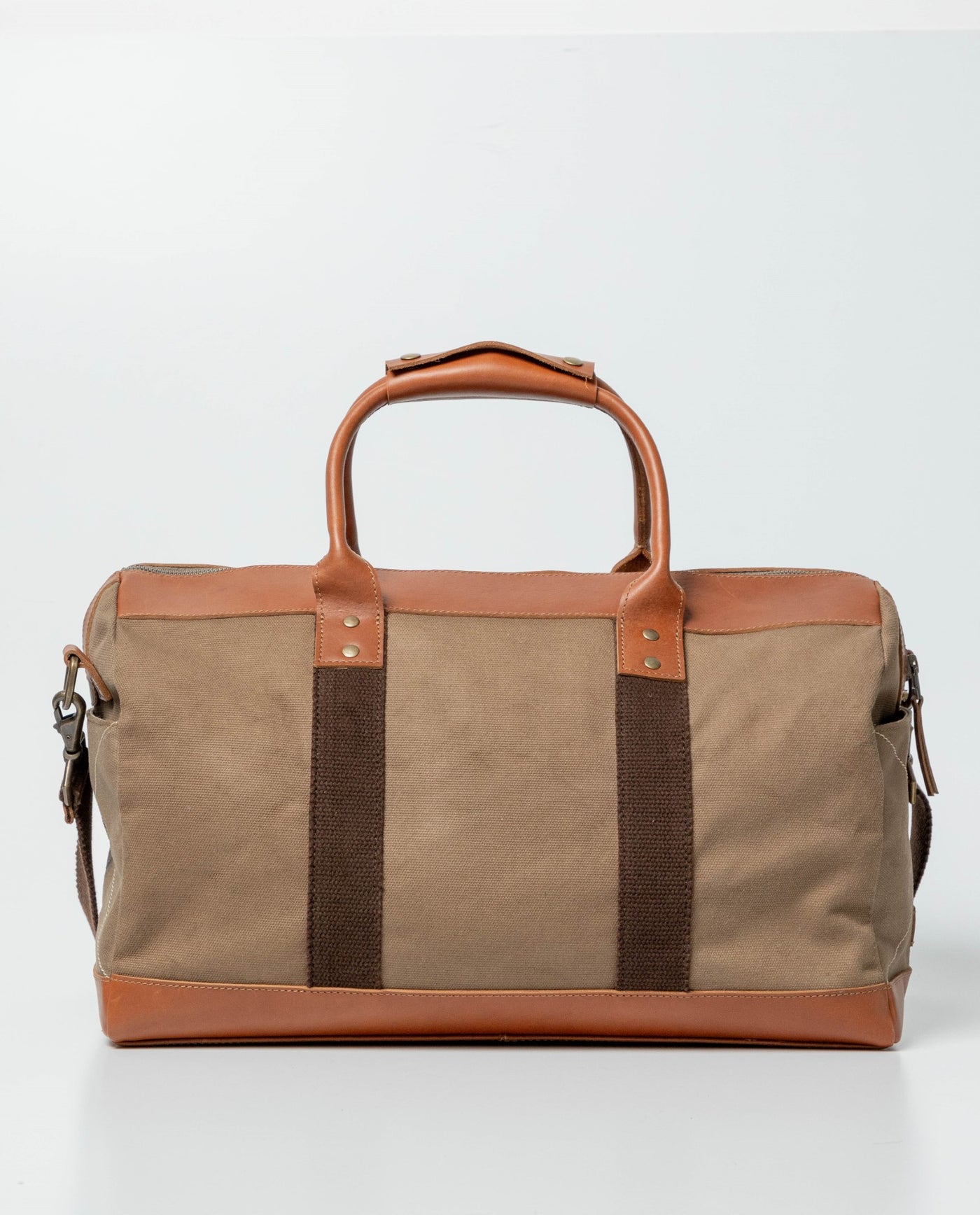 Accessory Fit: Men's Cotton-Leather Briefcase - Brown 002G010 - 5