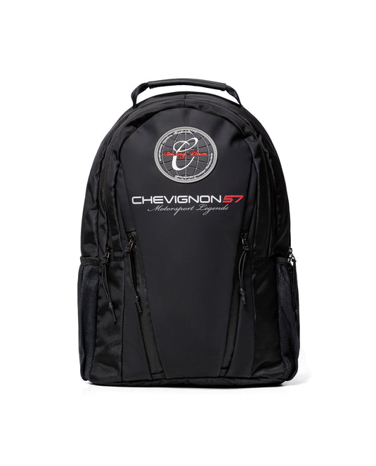 Backpack in Mixed Polyester Canvas with Different Textures - Black - 1