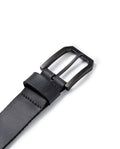 Mens Belt Vegetable Tanned Cowhide Leather Embossed Duck Logo - Black 63_011H000_NEG194007_3