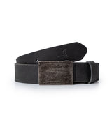 Mens Belt Vegetable Tanned Cowhide Leather Artisan Waxed Aged Finish - Black 63_011H004_NEG194007_0
