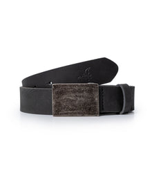 Mens Belt Vegetable Tanned Cowhide Leather Artisan Waxed Aged Finish - Black 63_011H004_NEG194007_0