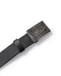 Mens Belt Vegetable Tanned Cowhide Leather Artisan Waxed Aged Finish - Black 63_011H004_NEG194007_3