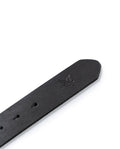 Mens Belt Vegetable Tanned Cowhide Leather Artisan Waxed Aged Finish - Black 63_011H004_NEG194007_4