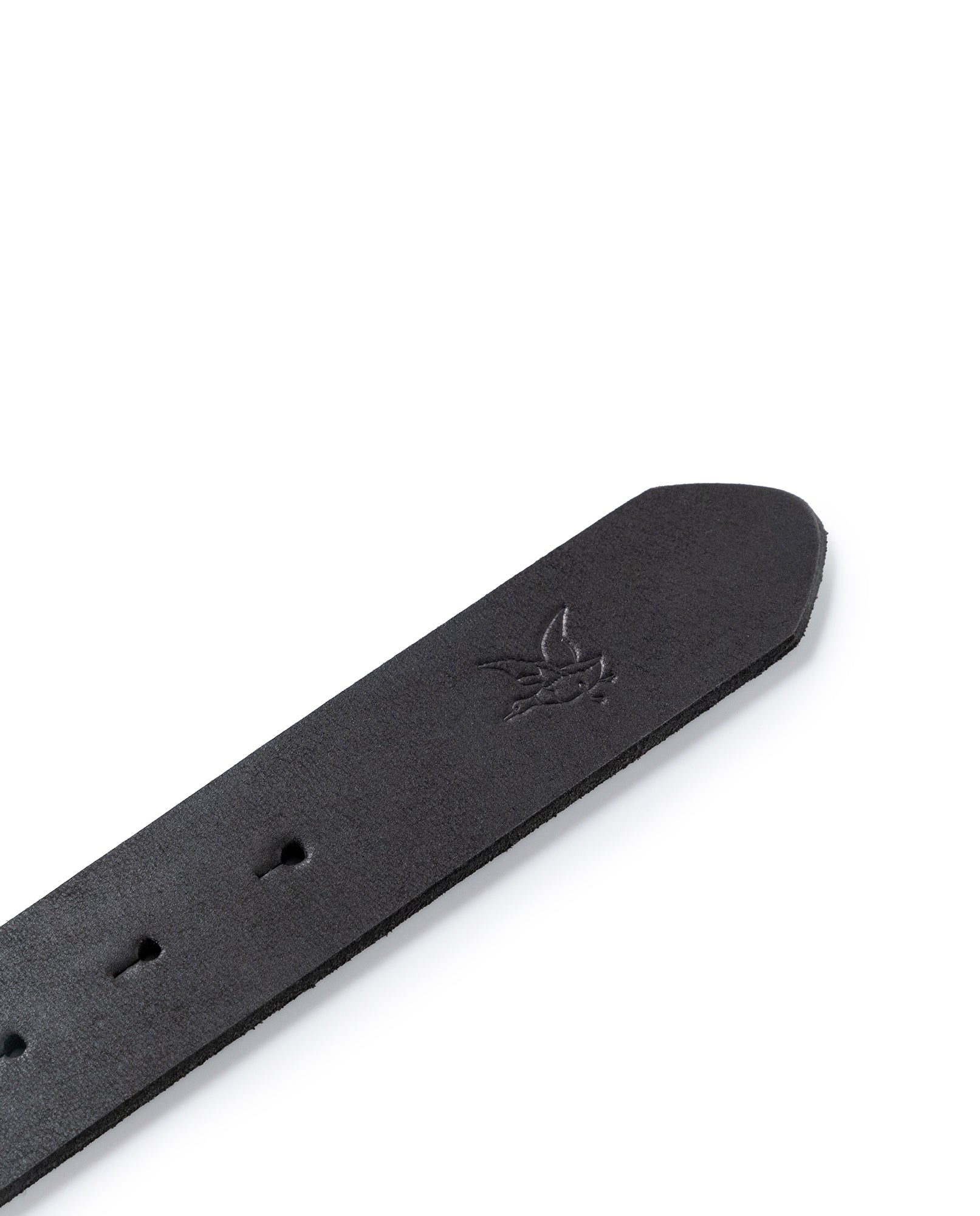 Mens Belt Vegetable Tanned Cowhide Leather Artisan Waxed Aged Finish - Black 63_011H004_NEG194007_4
