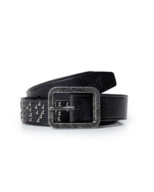 Mens Cowhide Leather Breathable Belt - Special Collection - Black 63_014H211_NEG194007_3