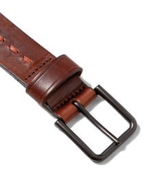 Men's Leather Belt, 100% Cowhide - Brown 019G004 - 2