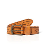 Men's 100% Texan Stitch Saddlery Cowhide Leather Belt, Gala 019G005 - 1