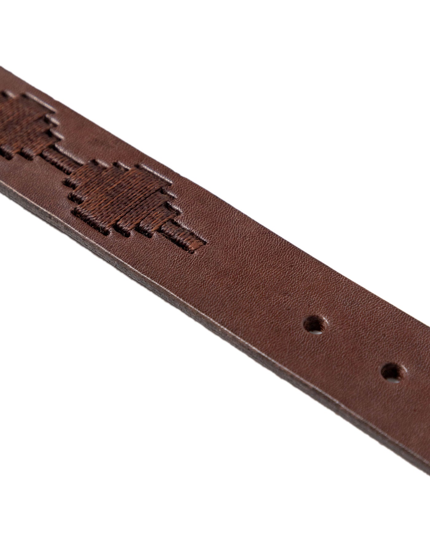 Men's Leather Belt, 100% Cowhide - Brown 019G006 - 3