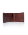 Mens Wallet Horizontal Semi Oiled Cowhide Leather Handmade Stitching Removable Document Holder - Brown 63_021H000_CAF181238_6