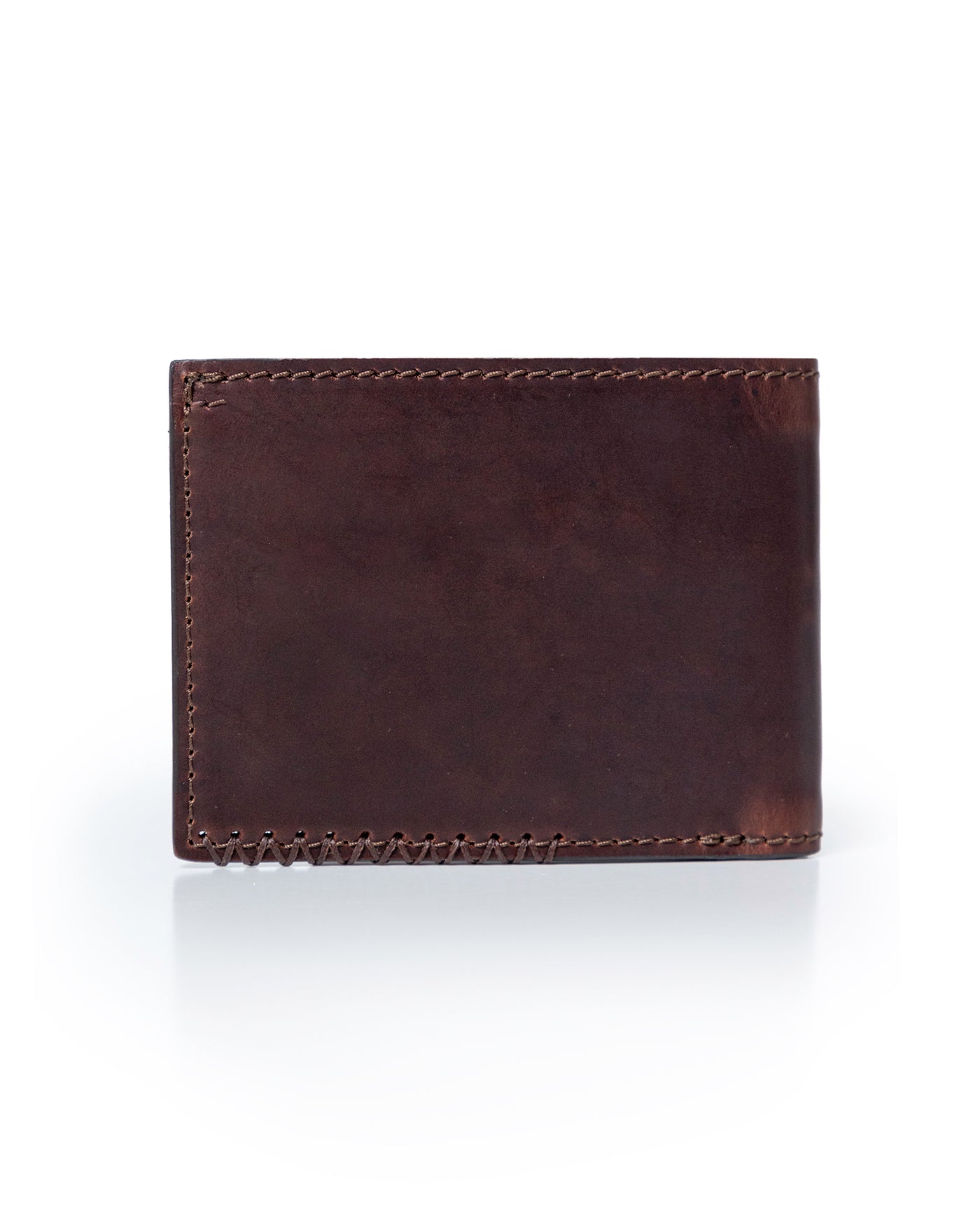 Mens Wallet Horizontal Semi Oiled Cowhide Leather Handmade Stitching Removable Document Holder - Brown 63_021H000_CAF181238_7