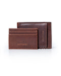 Mens Wallet Horizontal Semi Oiled Cowhide Leather Handmade Stitching Removable Document Holder - Brown 63_021H000_CAF181238_8