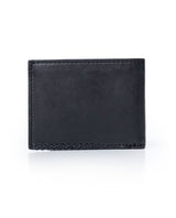 Mens Wallet Horizontal Semi Oiled Cowhide Leather Handmade Stitching Removable Document Holder - Black 63_021H000_NEG194007_5