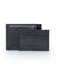 Mens Wallet Horizontal Semi Oiled Cowhide Leather Handmade Stitching Removable Document Holder - Black 63_021H000_NEG194007_6