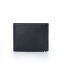 Mens Wallet Horizontal Semi Oiled Cowhide Leather Three Body Handmade Stitching - Black 63_021H001_NEG194007_0