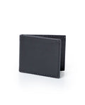 Mens Wallet Horizontal Semi Oiled Cowhide Leather Three Body Handmade Stitching - Black 63_021H001_NEG194007_3