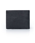 Mens Wallet Horizontal Semi Oiled Cowhide Leather Three Body Handmade Stitching - Black 63_021H001_NEG194007_7