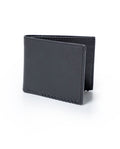 Mens Wallet Horizontal Minimalist Semi Oiled Cowhide Leather Two Wing Handmade Stitching - Black 63_021H002_NEG194007_3