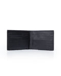Mens Wallet Horizontal Minimalist Semi Oiled Cowhide Leather Two Wing Handmade Stitching - Black 63_021H002_NEG194007_5