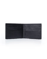 Mens Wallet Horizontal Minimalist Semi Oiled Cowhide Leather Two Wing Handmade Stitching - Black 63_021H002_NEG194007_5