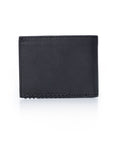 Mens Wallet Horizontal Minimalist Semi Oiled Cowhide Leather Two Wing Handmade Stitching - Black 63_021H002_NEG194007_6