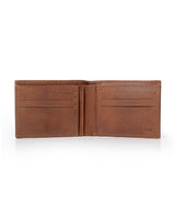Mens Wallet Horizontal Aniline Aged Cowhide Leather Two Wing Removable Document Holder Artisan Flap - Brown 63_021H003_CAF161333_4