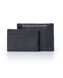 Mens Wallet Horizontal Aniline Aged Cowhide Leather Two Wing Removable Document Holder Artisan Flap - Black 63_021H003_NEG194007_0