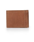 Mens Wallet Horizontal Aniline Aged Cowhide Leather Two Wing Artisan Flap Embossed Duck - Brown 63_021H004_CAF181336_5