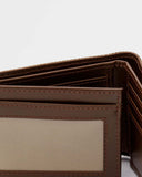 PORTEFEUILLE EN CUIR MARRON
