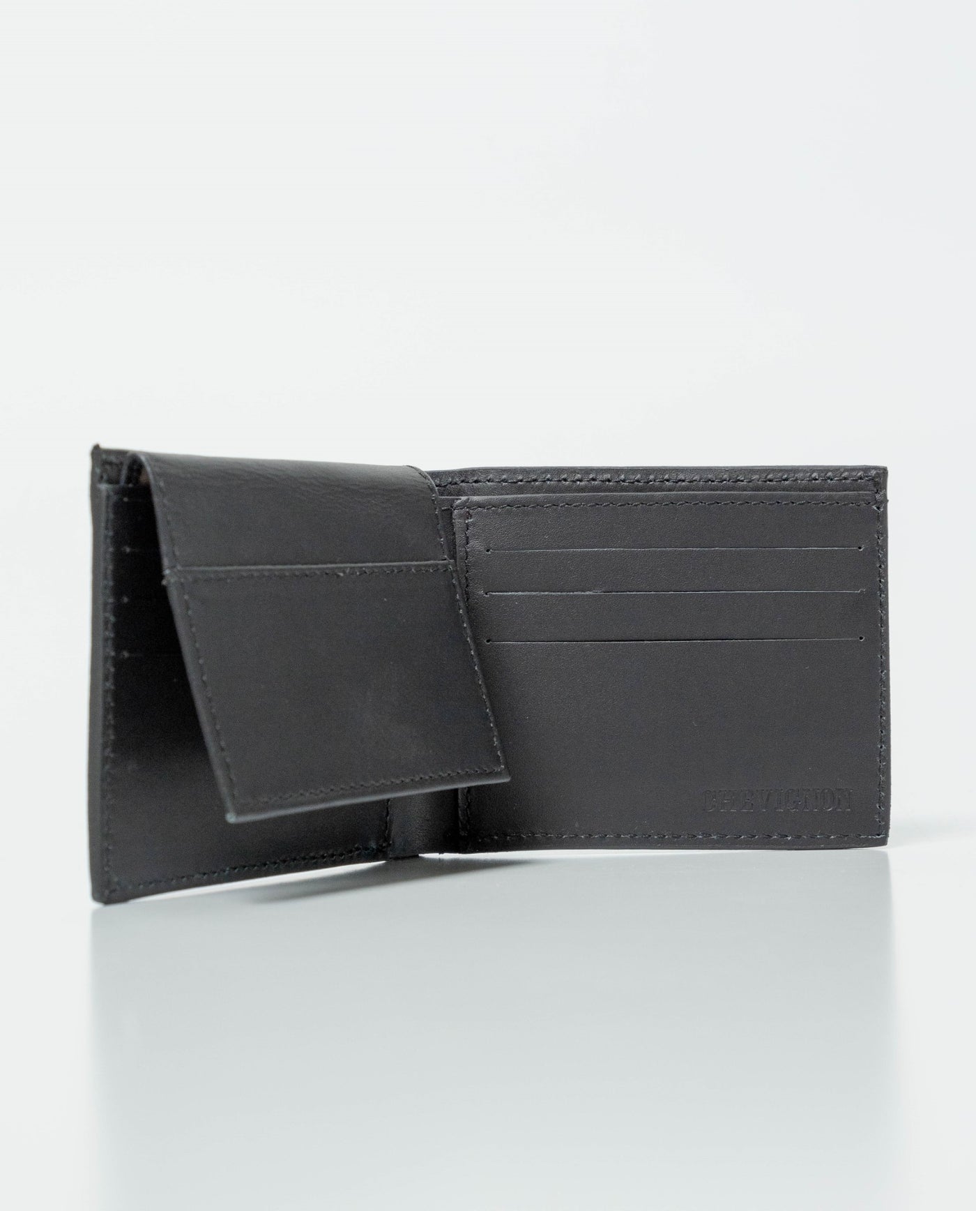Men's Semi-Greasy Leather Bifold Wallet with Three-Body Design 022G000 - 1