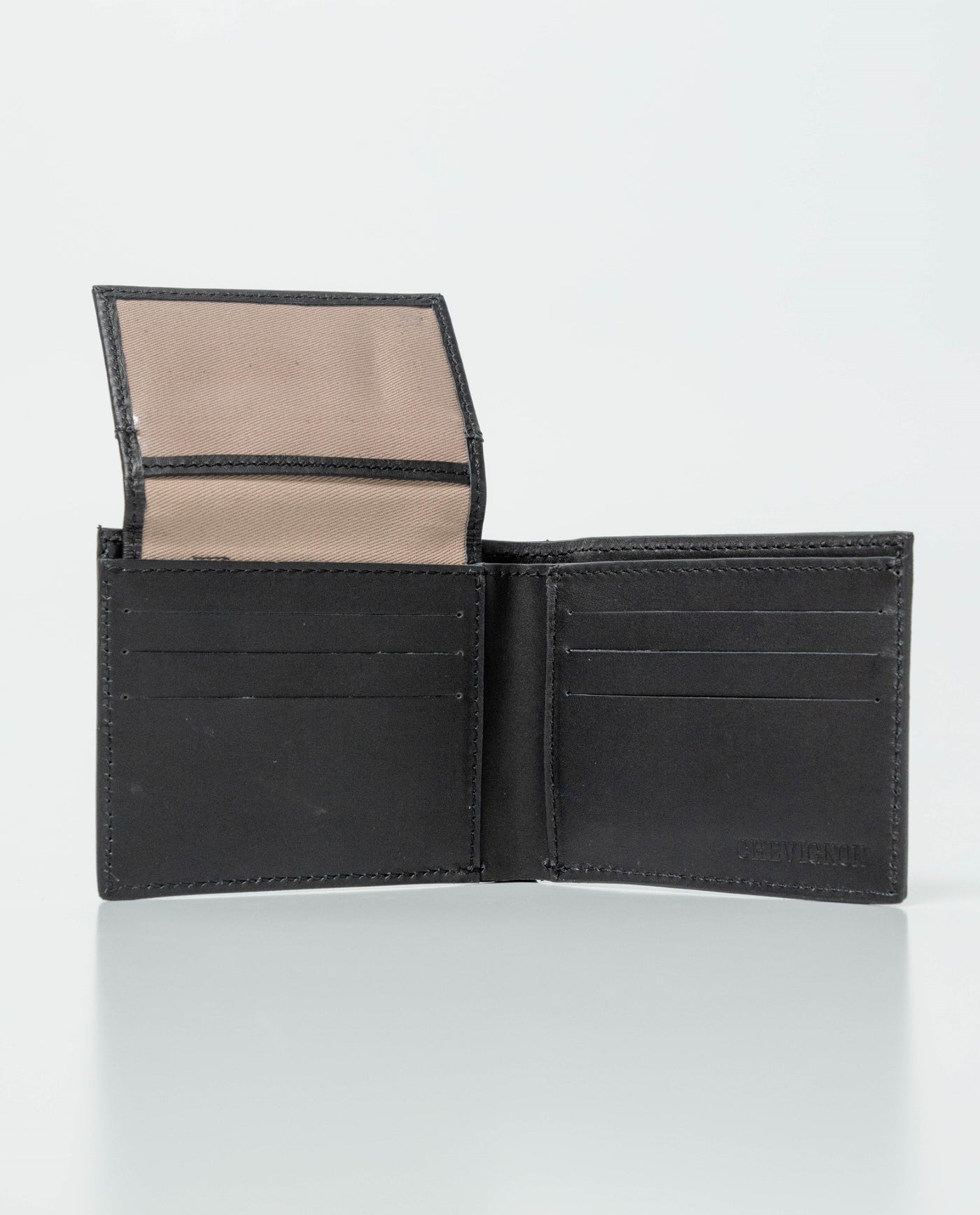 Men's Semi-Greasy Leather Bifold Wallet with Three-Body Design 022G000 - 5