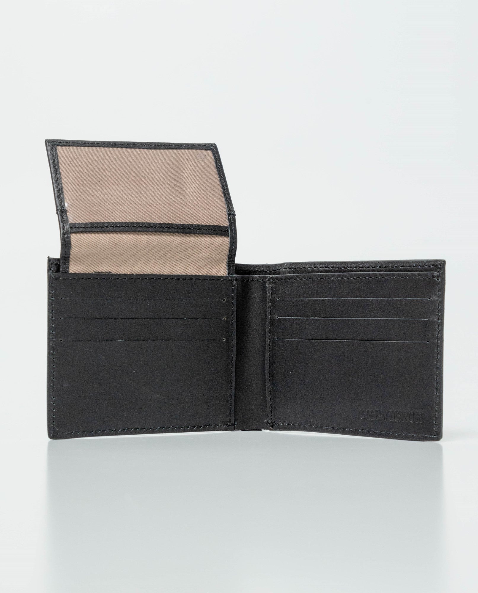 Men's Semi-Greasy Leather Bifold Wallet with Three-Body Design 022G000 - 5