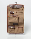 Men's Waxed Canvas Travel Organizer with Full-Grain Leather Details 022G008 - 2
