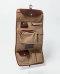 Men's Waxed Canvas Travel Organizer with Full-Grain Leather Details 022G008 - 3