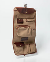 Men's Waxed Canvas Travel Organizer with Full-Grain Leather Details 022G008 - 3