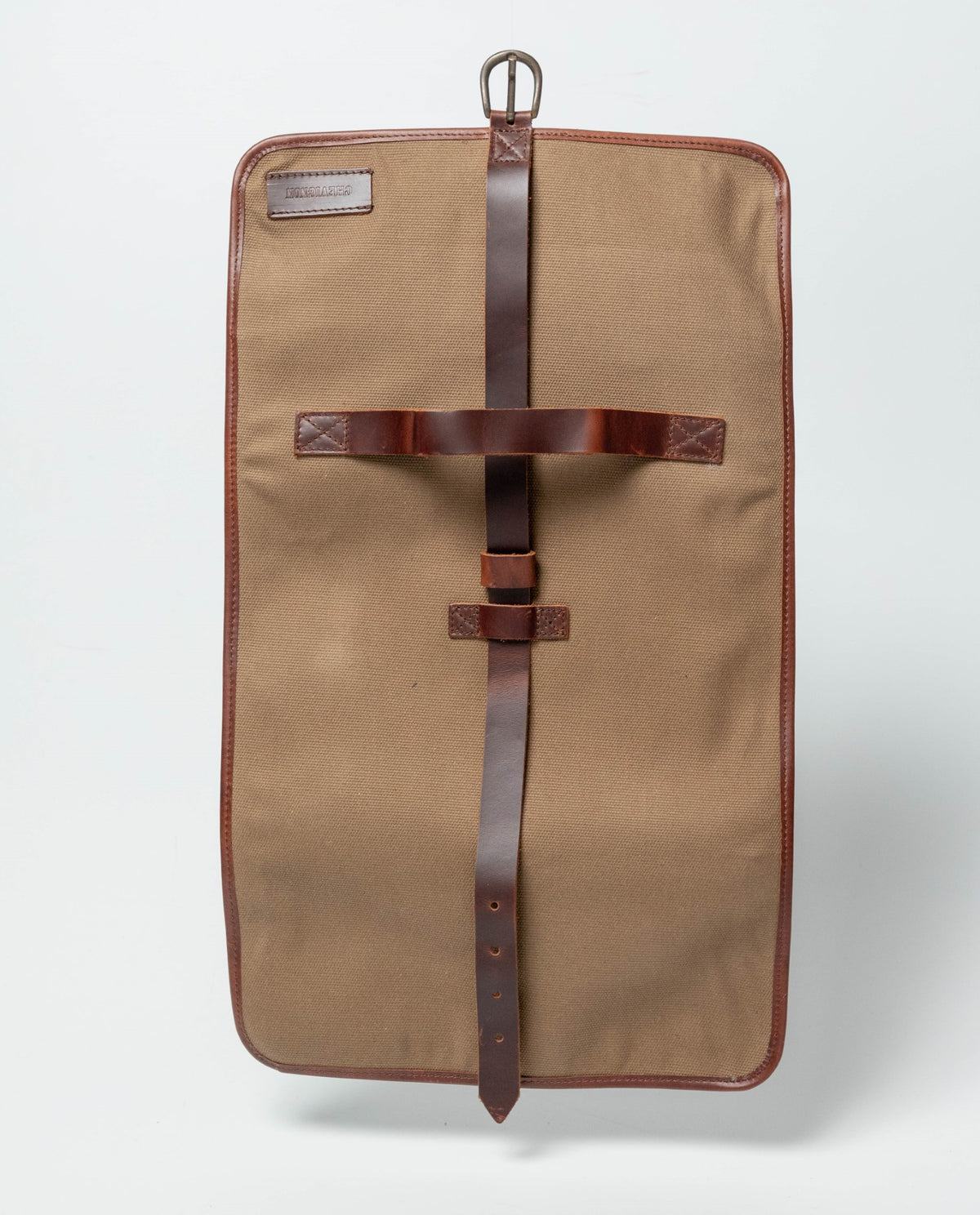 Men's Waxed Canvas Travel Organizer with Full-Grain Leather Details 022G008 - 5