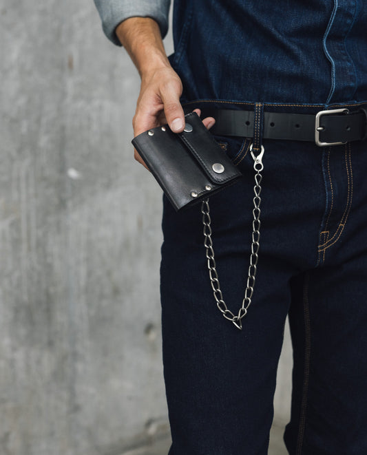 Mens Cowhide Leather Slim Wallet - Special Collection - Black 63_024H220_NEG194007_0