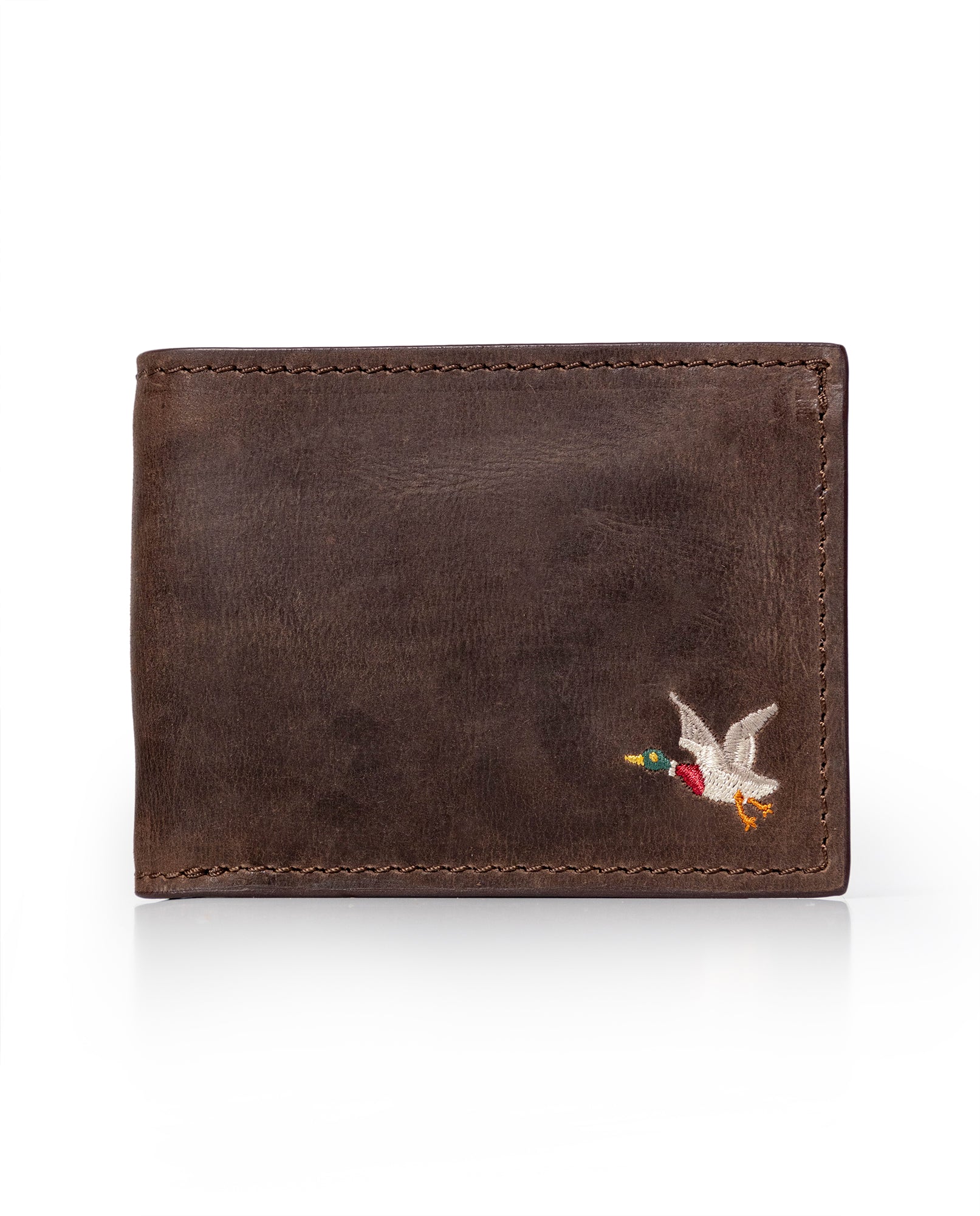 Semi-greased Leather Wallet 100% Cowhide - Brown 029G001 - 1