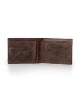 Semi-greased Leather Wallet 100% Cowhide - Brown 029G001 - 3
