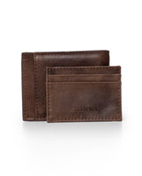 Semi-greased Leather Wallet 100% Cowhide - Brown 029G001 - 4