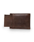 Semi-greased Leather Wallet 100% Cowhide - Brown 029G001 - 5