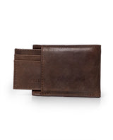 Semi-greased Leather Wallet 100% Cowhide - Brown 029G001 - 5