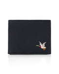 Men's Two-Wing Semi-Greasy Cowhide Leather Wallet, Midnight 029G001 - 1
