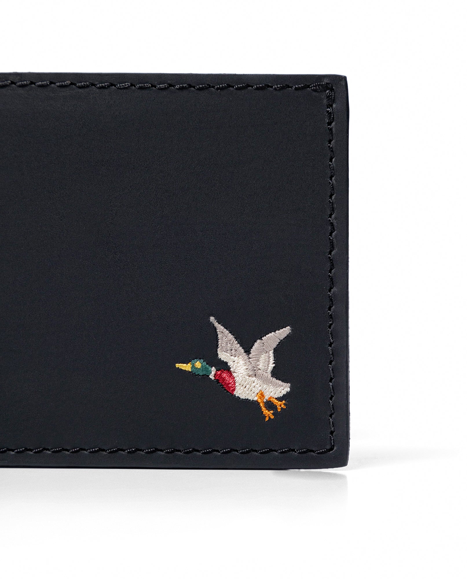 Men's Two-Wing Semi-Greasy Cowhide Leather Wallet, Midnight 029G001 - 2