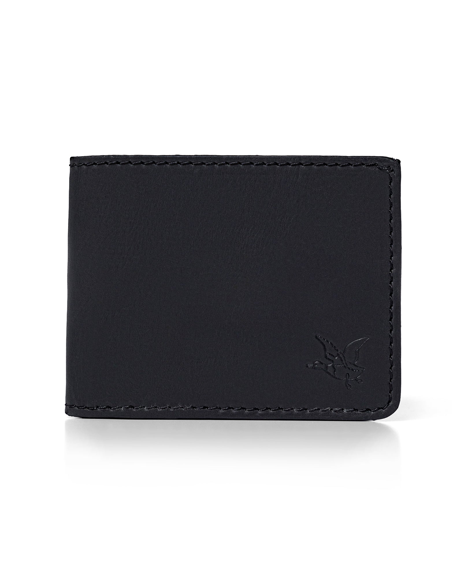 Semi-greased Leather Wallet 100% Cowhide - Black 029G004 - 1