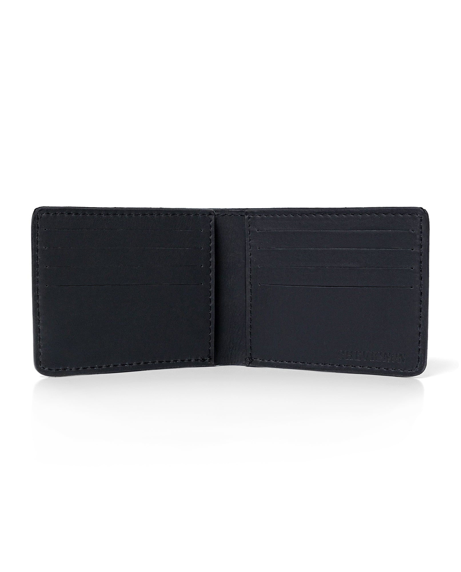 Semi-greased Leather Wallet 100% Cowhide - Black 029G004 - 4