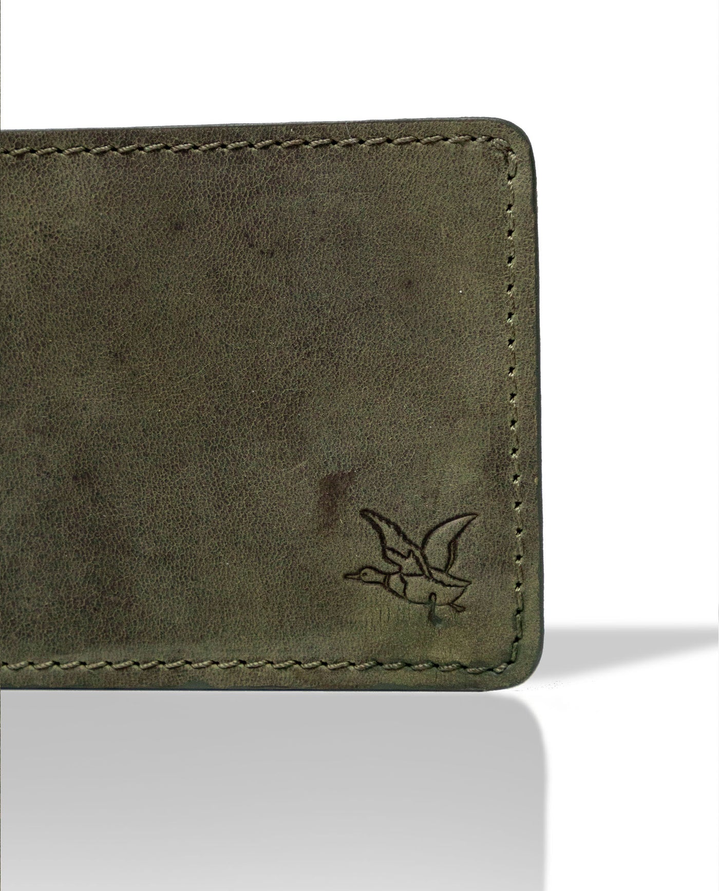 Semi-greased Leather Wallet 100% Cowhide - Green 029G004 - 2