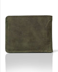 Semi-greased Leather Wallet 100% Cowhide - Green 029G004 - 3