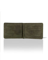 Semi-greased Leather Wallet 100% Cowhide - Green 029G004 - 4