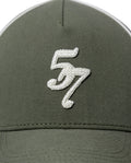 Unisex Cap 6 Panel Cotton Drill Structured Front Raw Contrast Piping Bilateral Embroidery Tone Eyelets - Khaki 63_031H003_CAQ150309_3